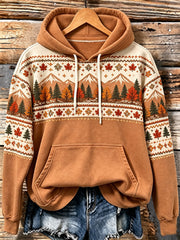 Women's Autumn Landscape Pattern Design Leisure Hoodie