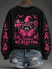 Women's Breast Cancer Print Sweatshirt