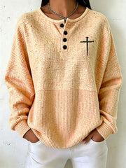 Women's Christian Art Cross Sweatshirt