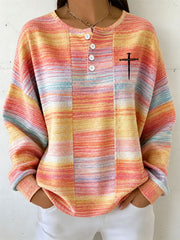 Women's Christian Art Cross Sweatshirt