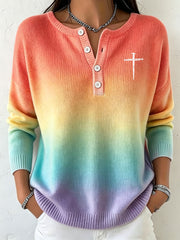 Women's Christian Art Cross Sweater