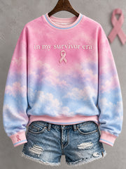 Women's Breast Cancer Awareness Art Printed Sweatshirt