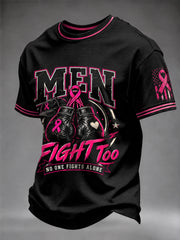 Men's Breast Cancer Awareness I Wear Pink For Her T-shirt