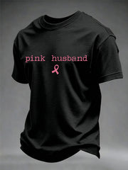 Men's Breast Cancer Awareness I Wear Pink For Her T-shirt