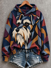 Women's Art Dog Printed Hoodie