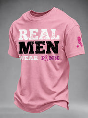 Men's Breast Cancer Awareness Real Men Wear Pink T-Shirt