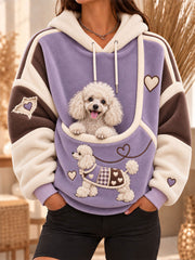 Women's Poodle Flannel Hoodies