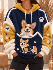 Women's Corgi Flannel Hoodies
