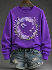 Women's Purple Art Print Sweatshirt
