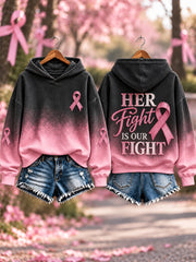 Women's Breast Cancer Print Sweatshirt