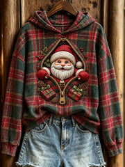 Women's Santa Claus Pattern Causal Hoodie