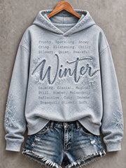 Women's Cozy Winter Season Art Printed Hoodie