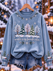 Women's Winter is My Favorite Color Printed Regular Sweatshirt