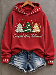 Women's 'Have Yourself a Merry Little Christmas' Print Casual Hoodie