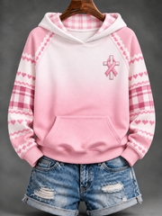 Lady's Breast Cancer Hooded Sweatshirt