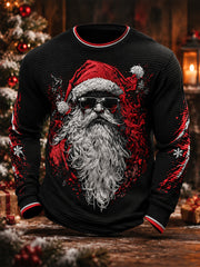 Men's Christmas Printed Waffle Top