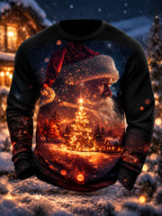Men's Christmas Printed Waffle Top