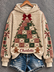Women's Patchwork Christmas Tree Printed Regular Sweatshirt