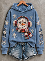 Women's Christmas Snowman Print Sweatshirt
