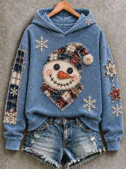 Women's Christmas Snowman Print Sweatshirt