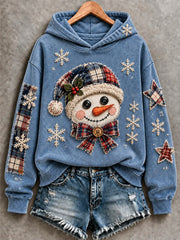 Women's Christmas Snowman Print Sweatshirt