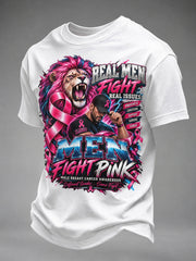 Men's Breast Cancer Awareness Men Fight Pink Too T-shirt