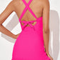 🩱Vacation Sale 49% OFF👙Deep V Cross-Back Ruched One-Piece Swimsuit