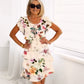🌸Last Day Special Sale 49% OFF💃Multi-plant Floral Print Cascade Dress