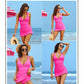 🩱Vacation Sale 49% OFF👙Deep V Cross-Back Ruched One-Piece Swimsuit