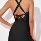 🩱Vacation Sale 49% OFF👙Deep V Cross-Back Ruched One-Piece Swimsuit