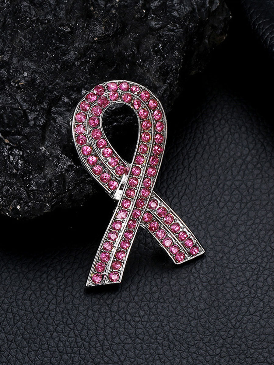 Women's breast cancer pink brooch