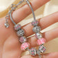 Women's breast cancer pink bracelet