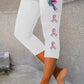 Women's Pink Ribbon Print Casual Leggings