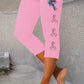 Women's Pink Ribbon Print Casual Leggings