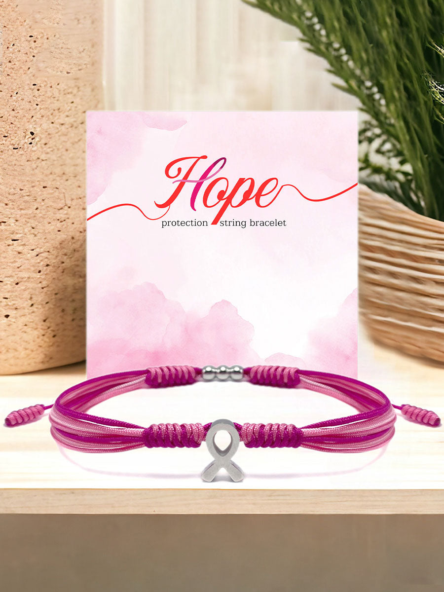 Women's breast cancer pink bracelet