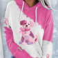 Women's Pink Dog Pink Ribbon Breast Cancer Awareness Support Hoodie
