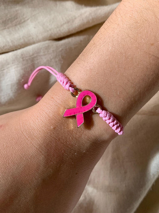 Women's Breast Cancer Pink Adjustable Bracelet