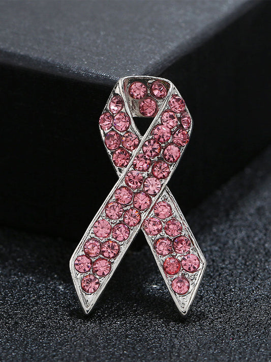 Women's breast cancer pink brooch