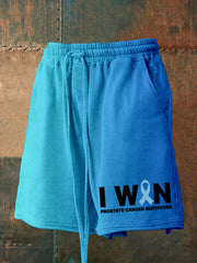 Men's I Win Prostate Cancer Awareness Print Shorts