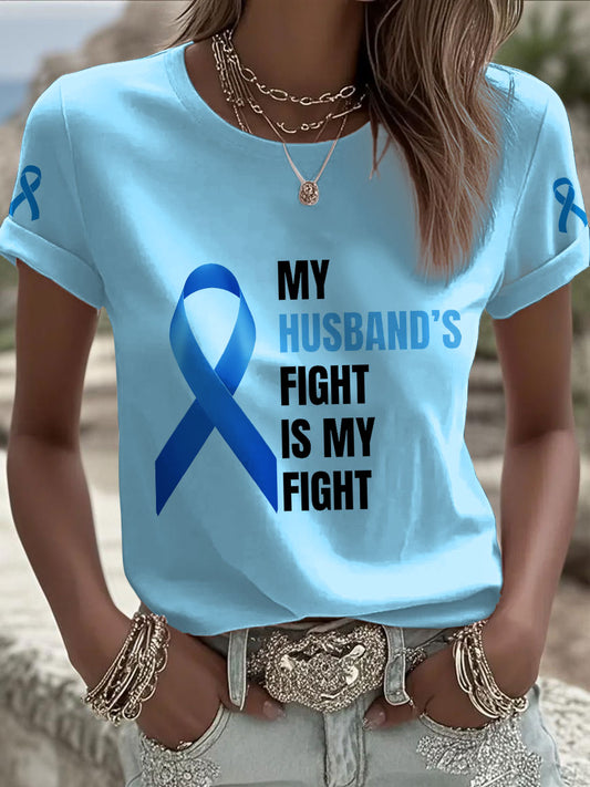 women's prostate cancer awareness wife t-shirts