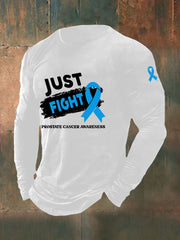 Men's Prostate Cancer Awareness Print Casual T-Shirt