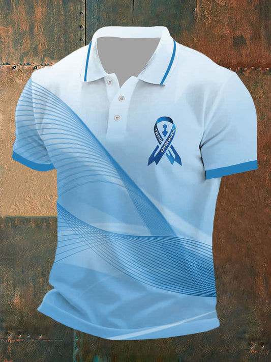 Men's Prostate Cancer Awareness Print Casual Top