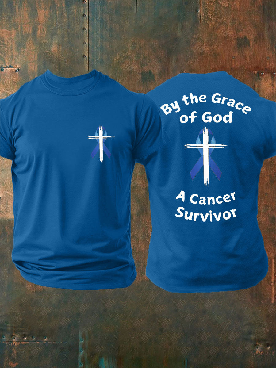 Men's Prostate Cancer Awareness Print Casual T-Shirt