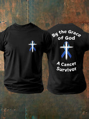 Men's Prostate Cancer Awareness Print Casual T-Shirt