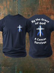 Men's Prostate Cancer Awareness Print Casual T-Shirt