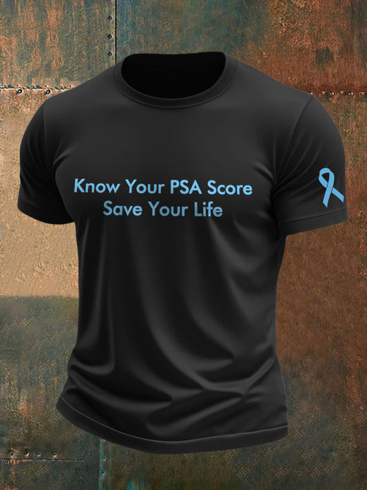Men's Prostate Cancer Awareness Print T-Shirt