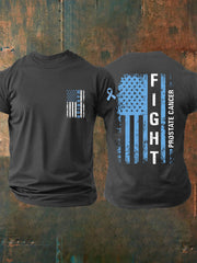 Men's Prostate Cancer Awareness Print Casual T-Shirt