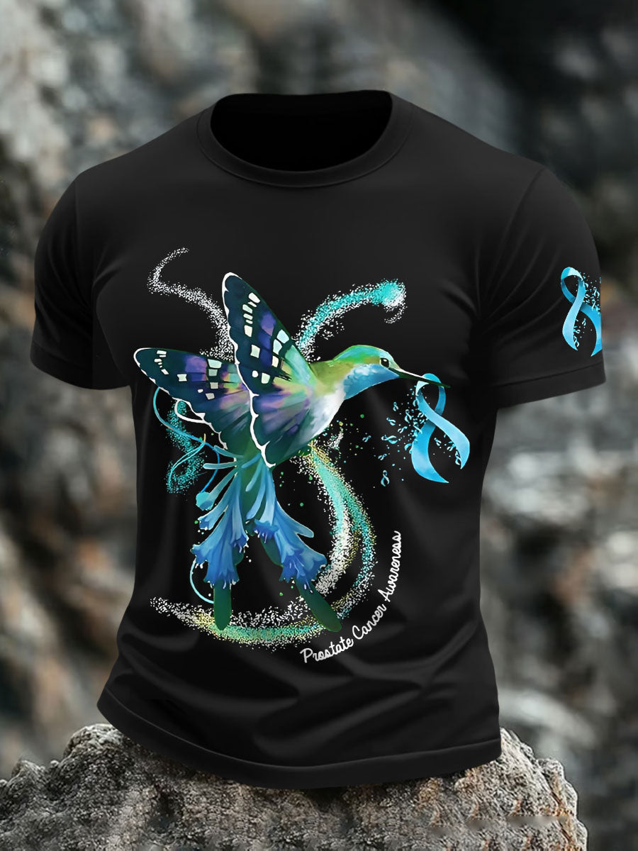 Men's Ribbon Prostate Cancer Hummingbird T-Shirts