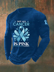 Men's Prostate Cancer Awareness Print Casual T-Shirt
