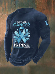 Men's Prostate Cancer Awareness Print Casual T-Shirt